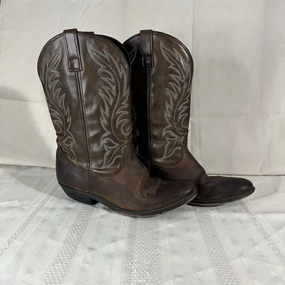 LAREDO Lea Vamp Fox 5742 Women's Brown Leather Cowgirl Western Boot Size 9M - Image 1 of 4