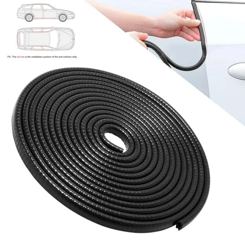 16,4 фута черная U-образная резиновая уплотнительная полоска для защиты края двери автомобиля окна - Изображение 1 из 4