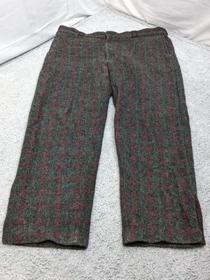 VTG Johnson Woolen Mills Windowpane Adirondack Plaid Wool Hunting Pants 40x28.5 - Image 1 of 4