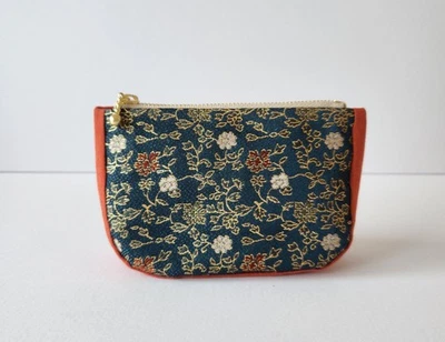 Kimono OBI Bolsa Cosmética Seda Japonés Patrón Tradicional Bolso Monedero Foto 1 de 4