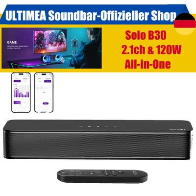 ULTIMEA 2.1 Kanal Soundbar für TV mit Subwoofer, TV-Lautsprecher All-in-One B30 - Bild 1 von 4