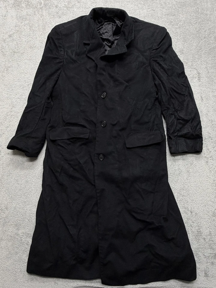 Abrigo largo Joseph & Lyman para hombre pequeño negro 100 % cachemir Bloomingdale's Foto 1 de 4
