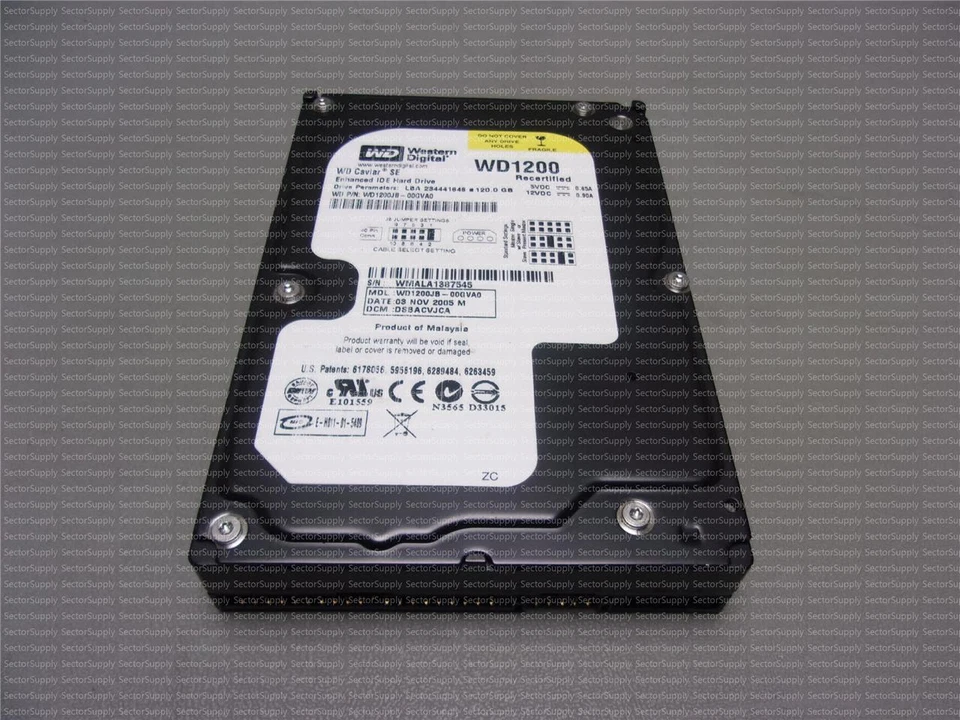 WESTERN DIGITAL WD1200JB-00GVA0    120GB HARD DRIVE - Image 1 of 1