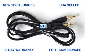 3.5mm male stereo audio aux auxiliary cable for iPod 7 iPhone 4 5 6 plus car mp3 - Picture 1 of 12