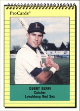 1991 Lynchburg Red Sox ProCards #1201 Denny Berni