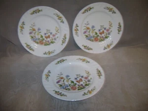 AYNSLEY COTTAGE GARDEN 6.25" Bread & Butter Dessert set of 3 Fine English China - Picture 1 of 4