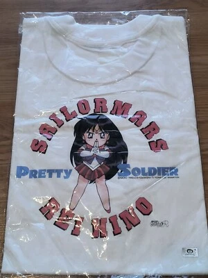 Nuevo de Lote Antiguo Camisa Sailor Mars Años 90 L Anime Sailor Moon Japón Nueva Foto 1 de 4