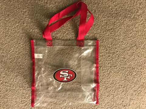 NFL San Francisco 49ers Clear Tote bag Stadium Security Approved LN+++++++ Cover