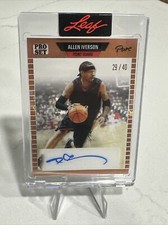 2023 Leaf Pro Set Pure ALLEN IVERSON Auto Autograph #/40 RARE HOF