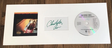 CHRISTOPHER CROSS SIGNED MOUNTED SIGNATURE WITH 'EVERY TURN OF THE WORLD' CD Cover