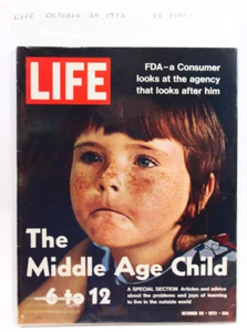 Life Magazine October 20 1972 The Middle Age Child (5.5) Fine– (FN-) B&B - Picture 1 of 1