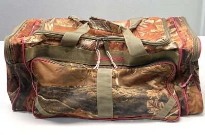 BOLSO DE LONA GRANDE ROAKWOOD OUTDOOR 25"x14"x13" Wildlands camuflaje rosa ribete Foto 1 de 4