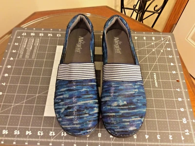 ALEGRIA GLEE CHAIN MAIL на PG Lite синий/белый кожаный комфорт поскользнуться на туфли 42 - Изображение 1 из 4