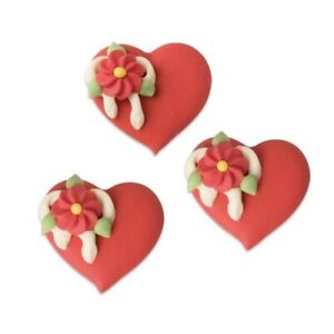 8 Zucker Herzen Aufleger Tortendeko Kuchen Rot Figuren Herz Liebe Valentinstag
