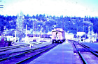 Santa Fe Ry, Rear end of freight past Flagstaff platform Dup 35mm color slide