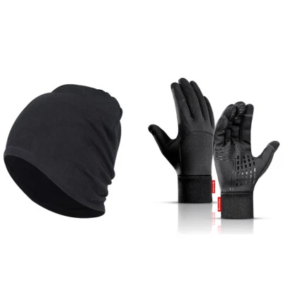 Warm Cycling Hat Face Cover Winter Windproof Warm Gloves for Cold Weather Unisex - Image 1 of 4