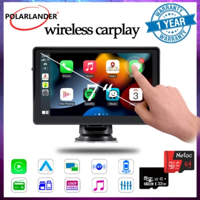 7 Inch  IPS Touch Screen Car Monitor +Camera Carplay/Andorid Auto FM/AUX/BT 5.0 - Image 1 of 4