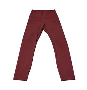 Lululemon Wunder Under High-Rise Pants Women's Size 6 Red Yoga Fitness Leggings - Picture 1 of 10