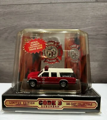 Vintage 1990s Code 3 L.A. City F.D. Suburban Battalion 10 Emergency Vehicle New! - Image 1 of 4