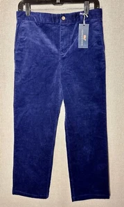 Vineyard Vines Boys Size 18 Stretch Corduroy Breaker Pants Deep Bay Blue - Picture 1 of 6