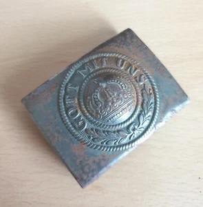 WW1 German Infantryman's Imperial 'Gott Mit Uns' Belt Buckle Found Near Ypres #2 - Picture 1 of 10