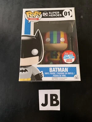 **2016 NYCC LTD ED EXCLUSIVE** FUNKO POP! DC SUPER HEROES #01: RAINBOW BATMAN Foto 1 de 4