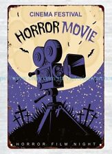 outdoor modern art horror movie poster Halloween thriller metal tin sign