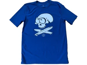 GAP KIDS Royal Blue Surfboard Skull Short Sleeve Activewear Shirt Sz XXL Boy - Picture 1 of 3