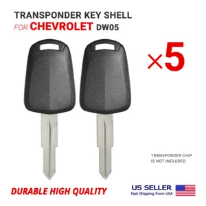 5x NEW Replacement Transponder Key Shell For Chevrolet DW05 - Picture 1 of 2