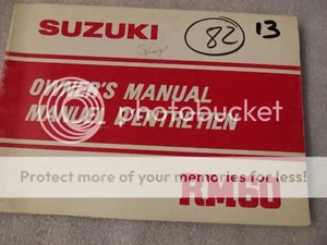 SUZUKI RM60 OWNERS MANUAL 99011-46693-01B 13 - Picture 1 of 1