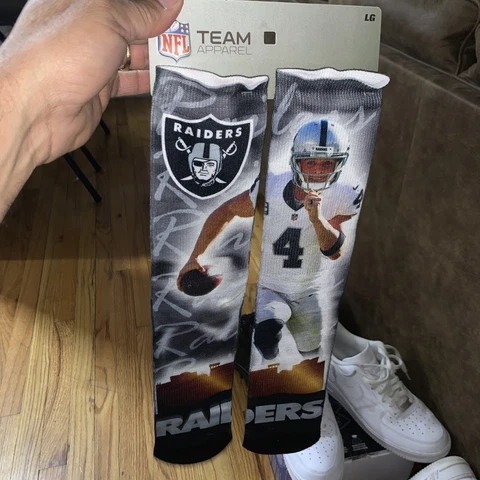 NFL Las Vegas Raiders Derek Carr Socks Cover