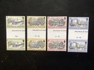 GUERNSEY 1978 Old Guernsey Prints, Imprint Gutter Pairs set MNH (A414) - Imagen 1 de 2