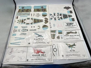 Lot Of 5 Vintage Wilhelmshaven Fighter Bomber Aircraft 1/50 Paper Model Kits - Picture 1 of 13