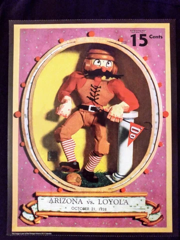 Arizona Wildcats Football Vintage Game Day Football Program Poster 11" x 14" Cover