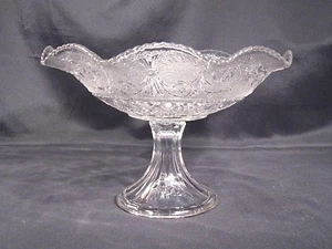 Duncan Miller Sandwich Pattern Crimped Tall Compote - Picture 1 of 11