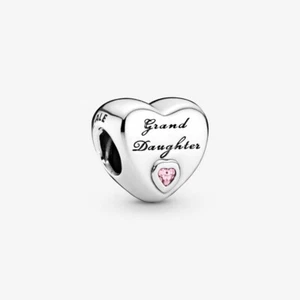 New 100% Genuine Pandora Sterling Silver Granddaughter Heart Charm 796261PCZ - Picture 1 of 5