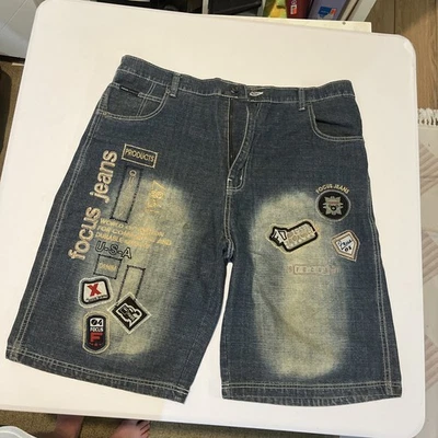 Pantalones cortos de jean FOCUS Jeans para hombre talla 34 azules Foto 1 de 4