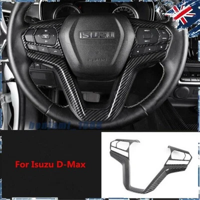 For Isuzu MU-X MUX 2023 2024 2025 Carbon Fiber Car Steering Wheel Cover Trim #AU - image 1 of 4