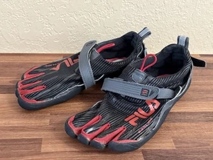 Fila Skele-Toes Mens 8 Or 41 EZ Slide Barefoot Running Shoes Black 1PK010EX-017 - Picture 1 of 7