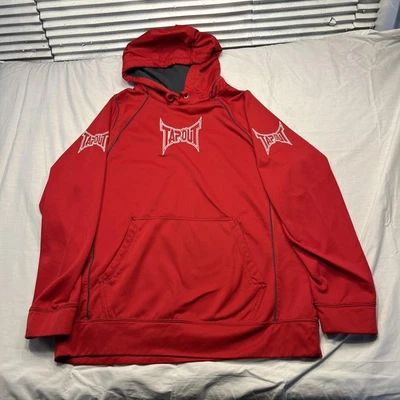 Sudadera con Capucha Tapout Para Hombres XL Roja Pullover Sudadera con Capucha Logo MMA Poliéster Atlético Foto 1 de 4