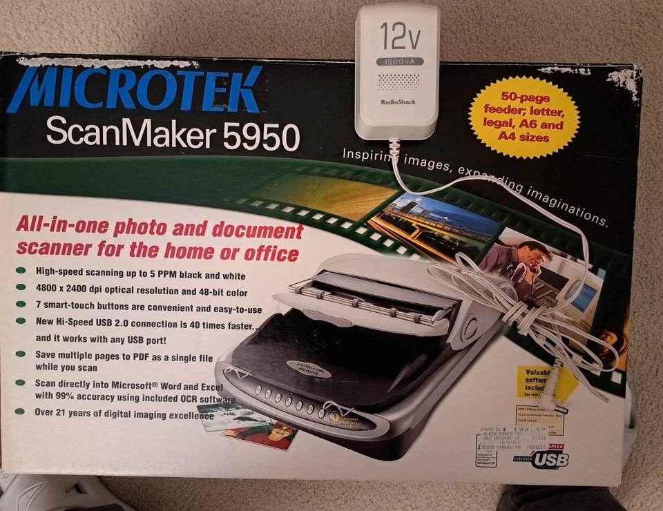 Microtek ScanMaker 5950 With Sheet Feeder and Power Adapter - Image 1 of 1