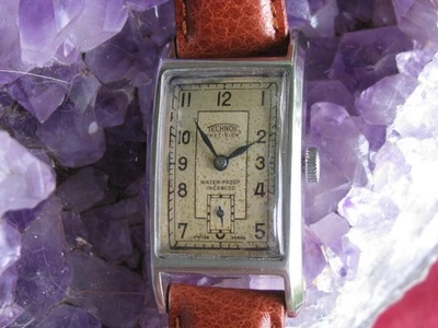 Reloj Pulsera Technos Precision Vintage Acero Inoxidable Art Deco Cuerda Manual Foto 1 de 4