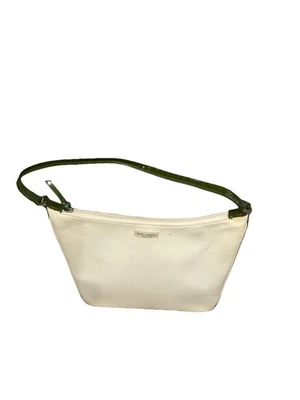 Kate Spade Vintage Algodón Encerado Con Borde de Charol Verde/Beige Raro Foto 1 de 4
