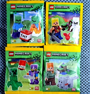 Lego Minecraft 4 Paperbags: Alex ....., Zombie ....., Steve ....., Held ........ - Bild 1 von 4