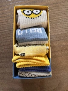 Minions Bombas Jr. Socks 4 Pack Gift Set With Collector Box. Original Msrp $45 - Picture 1 of 5