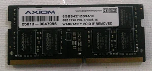 AXIOM 8GBS421ZS3A15 PAMIĘĆ DO LAPTOPA 8GB 2RX8 PC4-17000S-15 - Zdjęcie 1 z 6