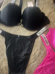 Victoria's Secret sehr sexy Push Up Strass BH & Höschen Set 38c/M - Bild 1 von 3