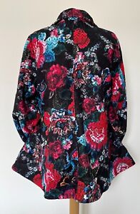NESLAY Lagenlook Floral Jacket Floral Jacket Size 20 - 12575 (1)