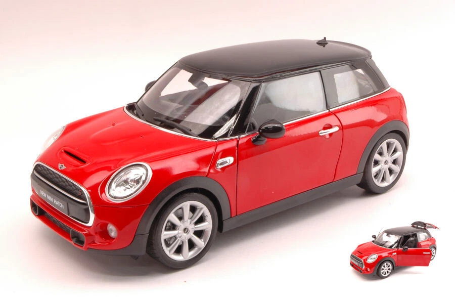 Modellino Auto Scala 1:18 Welly MINI diecast modellismo statico collezione rosso - Immagine 1 di 1
