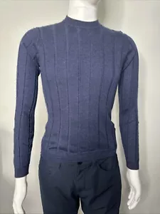 Brunello Cucinelli Silk & CASHMERE Navy Blue Pullover Sweater Size 48 SLIM FIT - Picture 1 of 9